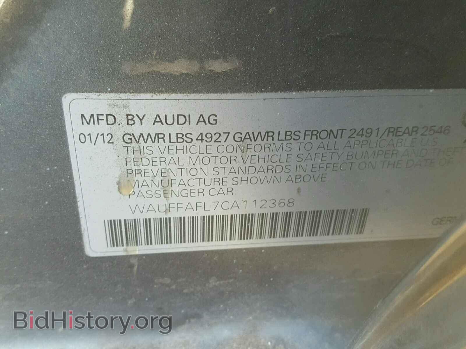 2012 AUDI A4 - VIN: WAUFFAFL7CA112368 - Photo 10