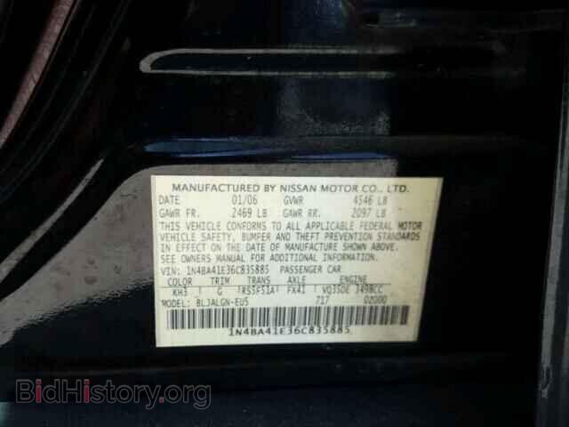 2006 NISSAN MAXIMA - VIN: 1N4BA41E36C835885 - Фото 10