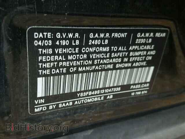 2003 SAAB 9 3 - VIN: YS3FB49S131047335 - Photo 10