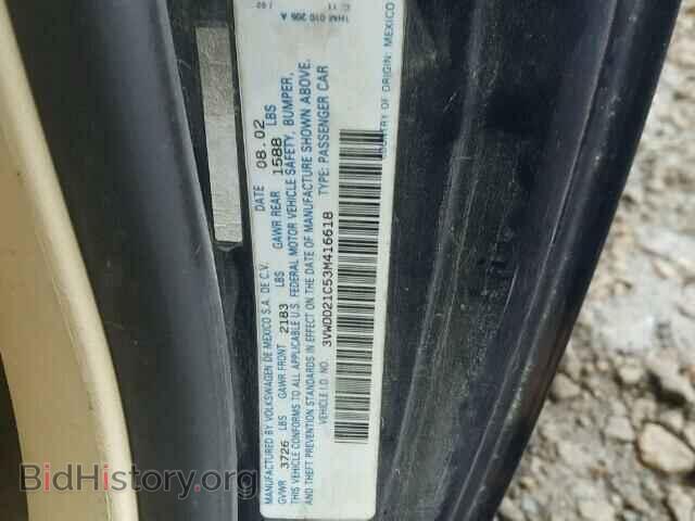 2003 VOLKSWAGEN BEETLE - VIN: 3VWDD21C53M416618 - Фото 10