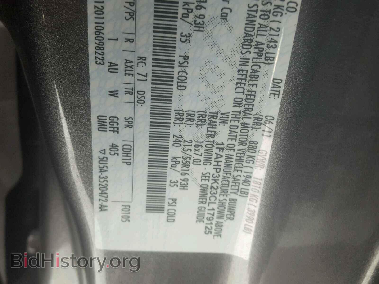 2012 FORD FOCUS - VIN: 1FAHP3K23CL179125 - Фото 10