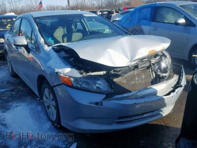 2012 Honda CIVIC LX, серый — VIN 19XFB2F58CE062017, Copart