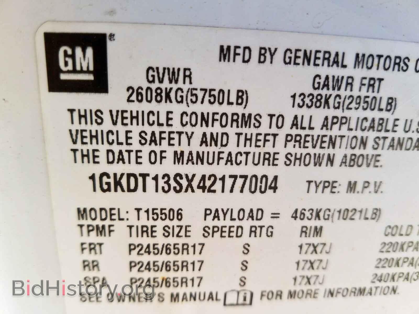 2004 GMC ENVOY - VIN: 1GKDT13SX42177004 - Фото 10
