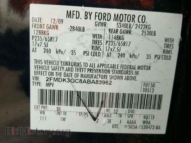2010 FORD EDGE - VIN: 2FMDK3GC8ABA83962 - Фото 10