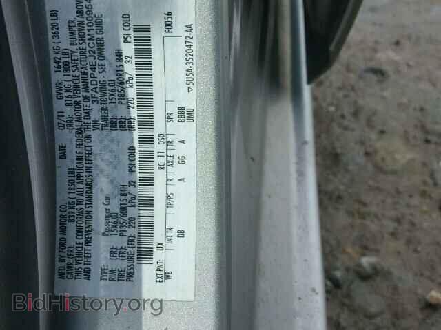 2012 FORD FIESTA - VIN: 3FADP4EJ2CM100954 - Фото 10