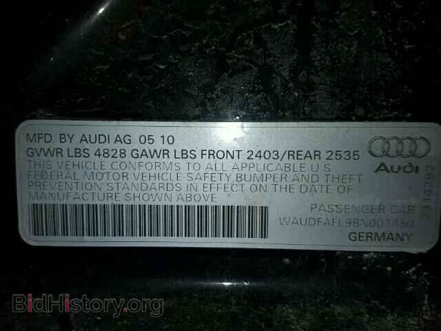 2011 AUDI A4 - VIN: WAUDFAFL9BN001450 - Фото 10
