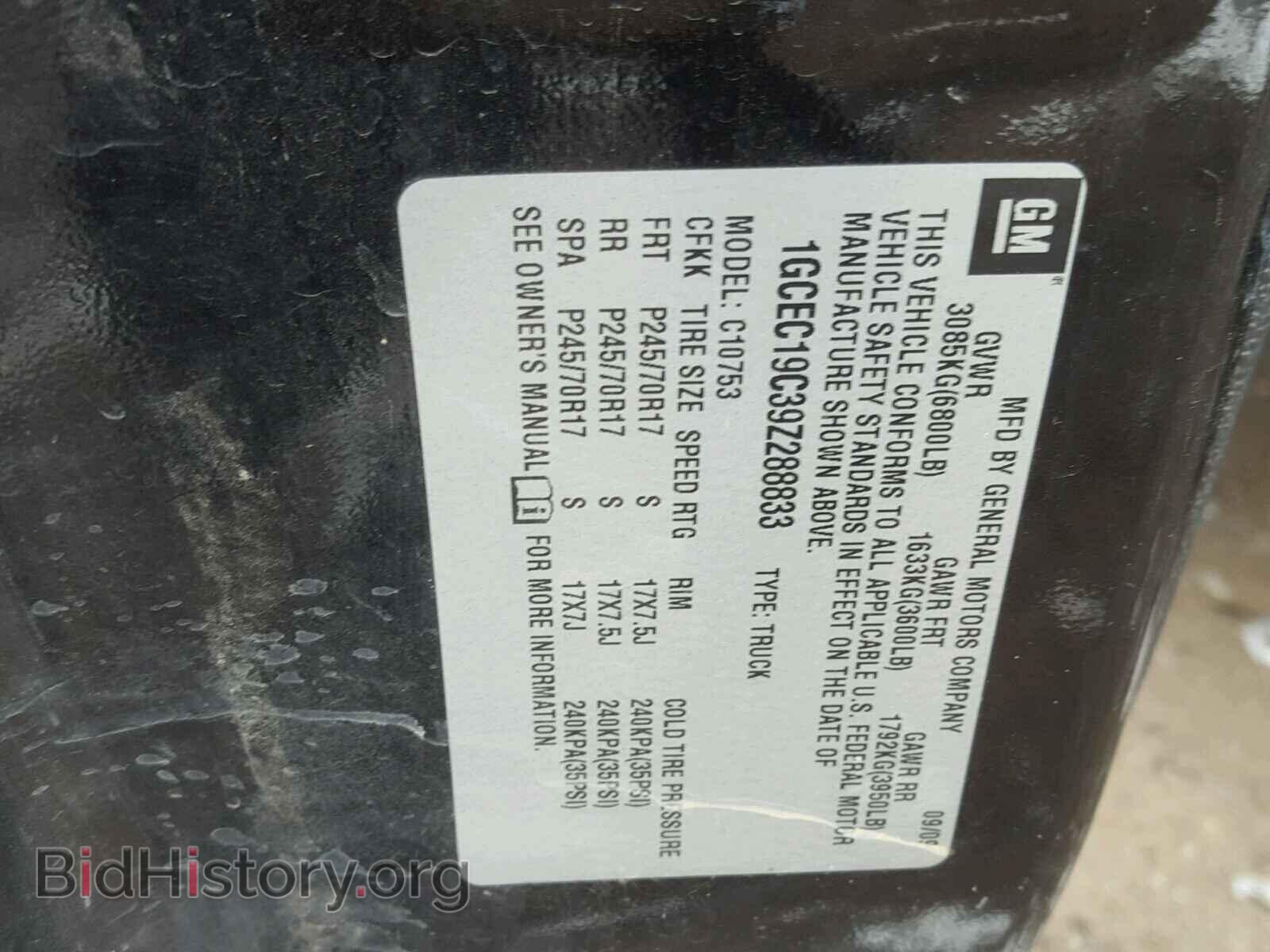 2009 CHEVROLET SILVERADO - VIN: 1GCEC19C39Z288833 - Фото 10