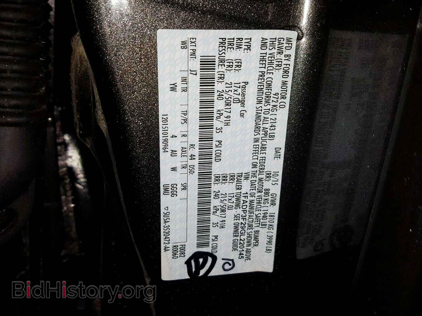 2016 FORD FOCUS SE - VIN: 1FADP3F29GL220145 - Фото 10