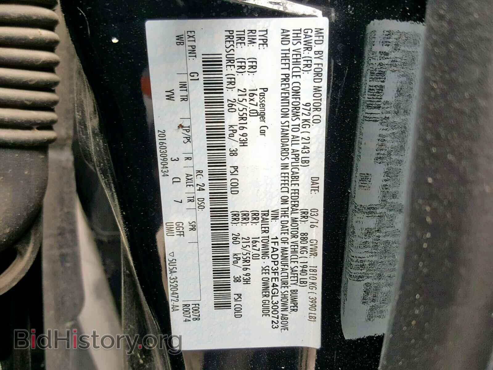 2016 FORD FOCUS SE - VIN: 1FADP3FE4GL300723 - Фото 10