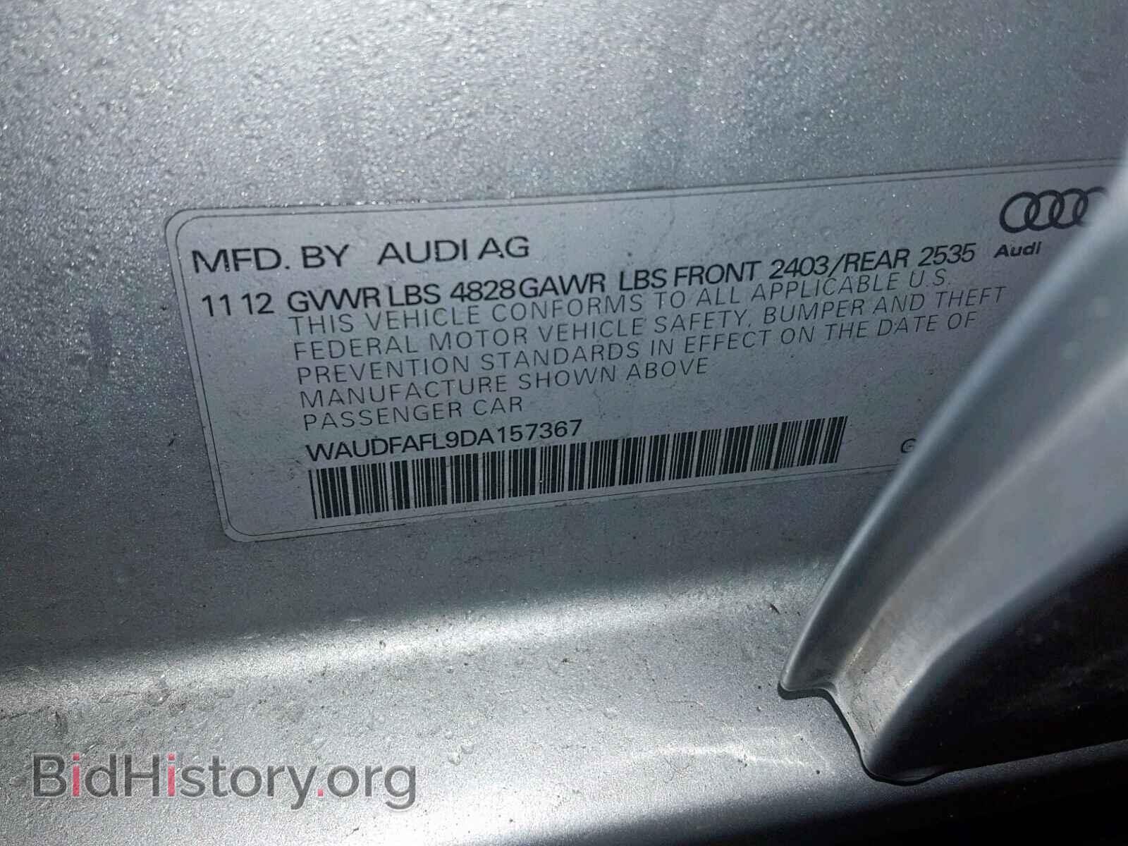 2013 AUDI A4 - VIN: WAUDFAFL9DA157367 - Photo 10