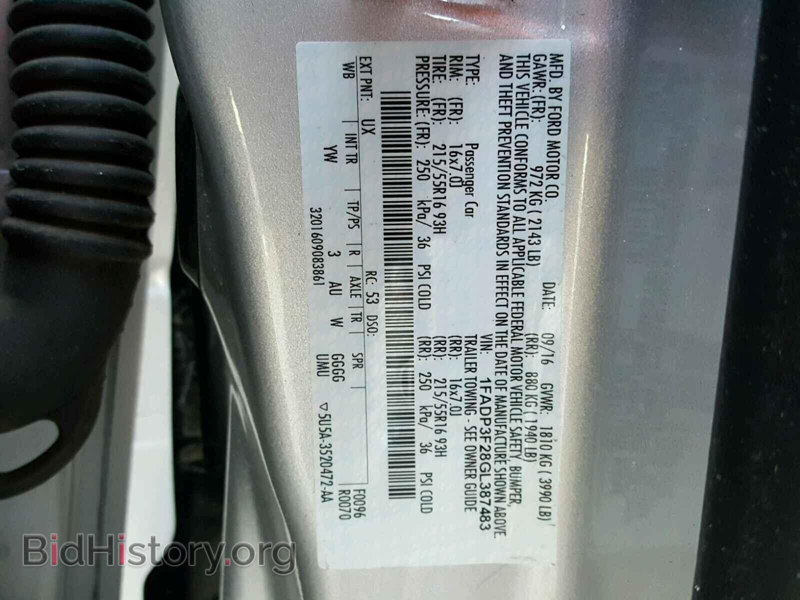 2016 FORD FOCUS - VIN: 1FADP3F28GL387483 - Photo 10