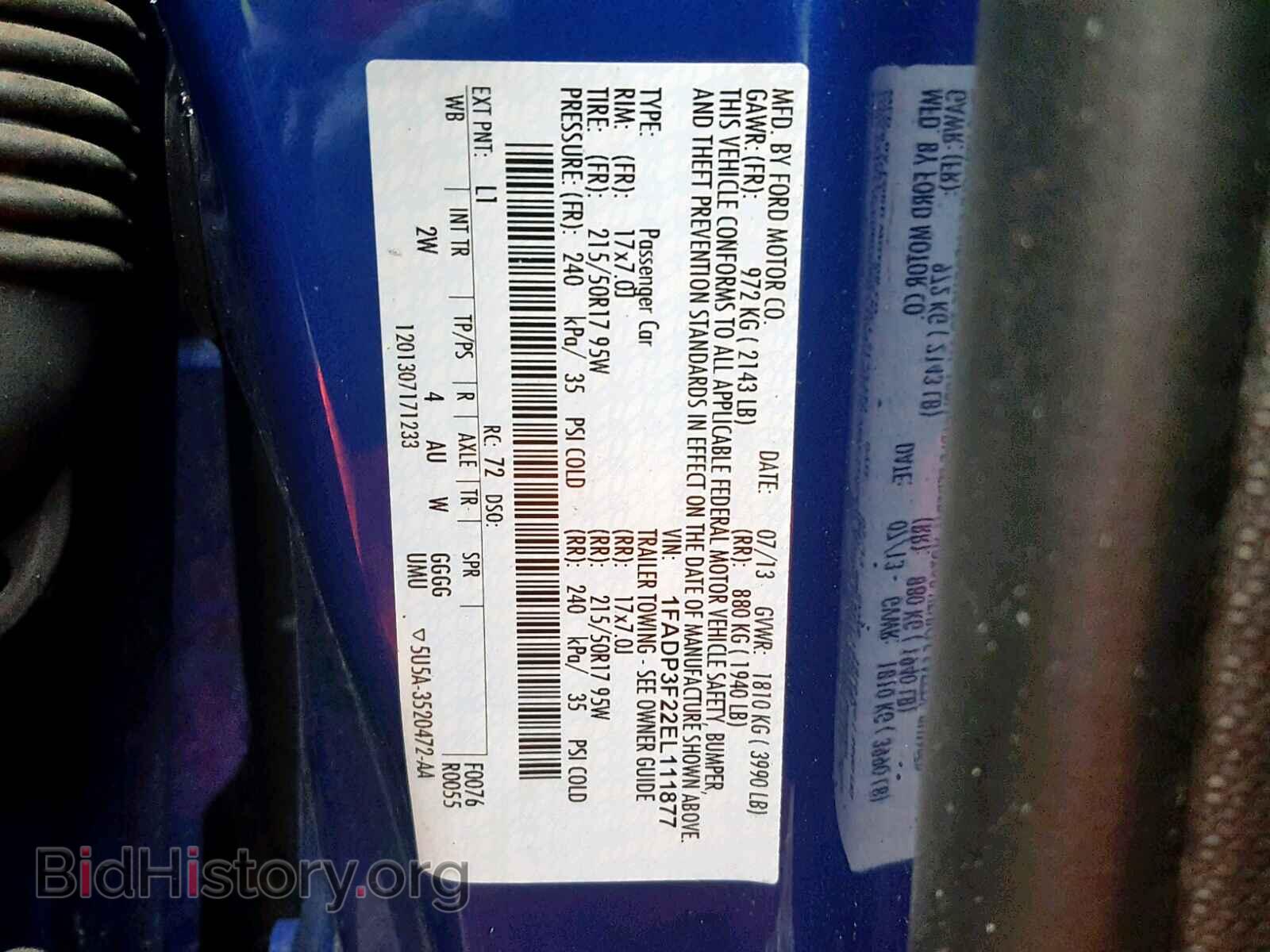 2014 FORD FOCUS SE - VIN: 1FADP3F22EL111877 - Фото 10