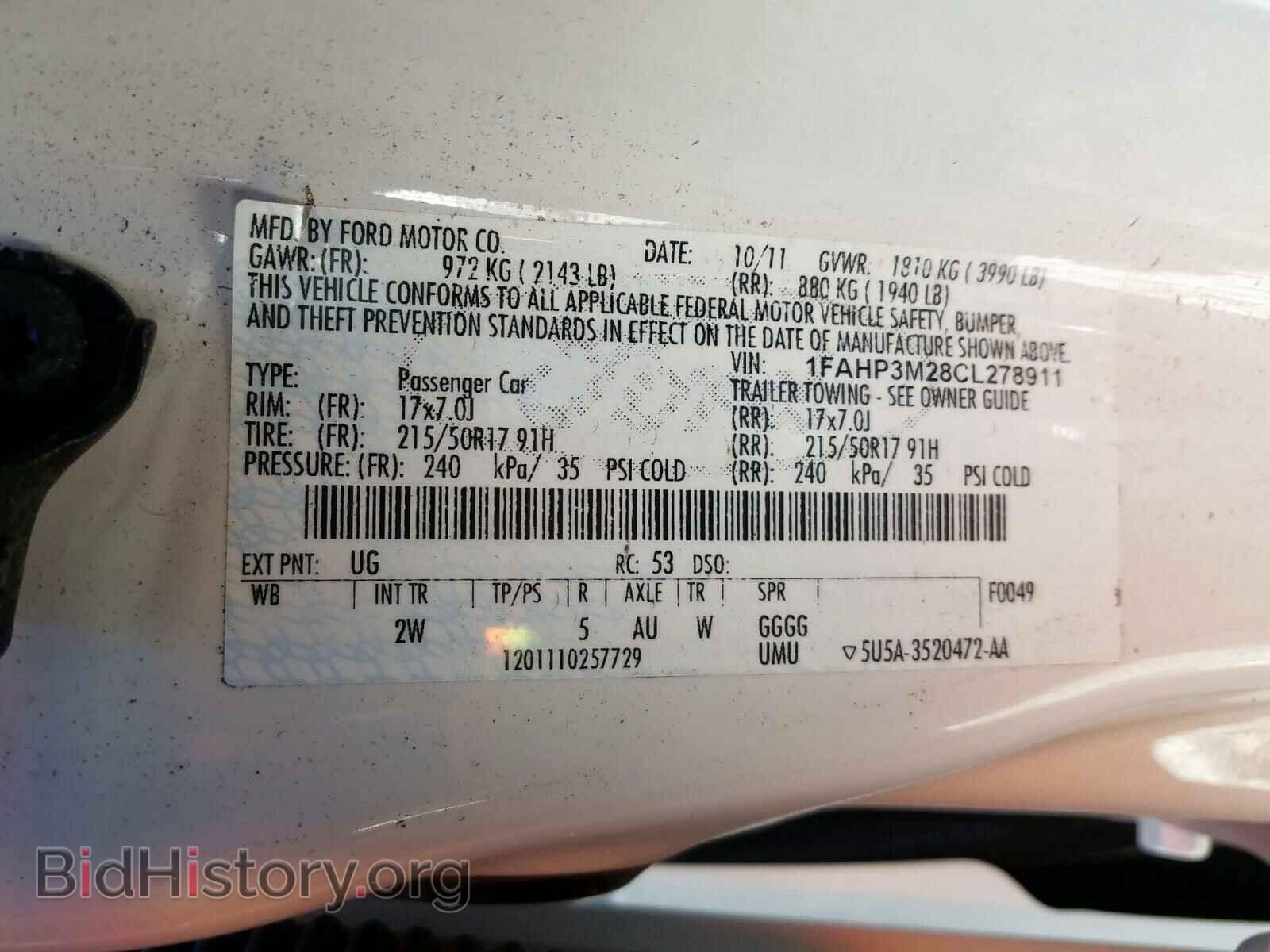 2012 FORD FOCUS - VIN: 1FAHP3M28CL278911 - Photo 10