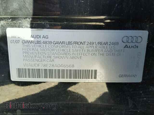 2008 AUDI A4 - VIN: WAUDF78E28A046568 - Фото 10