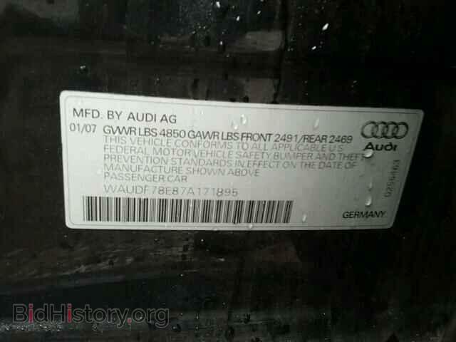 2007 AUDI A4 - VIN: WAUDF78E87A171895 - Фото 10