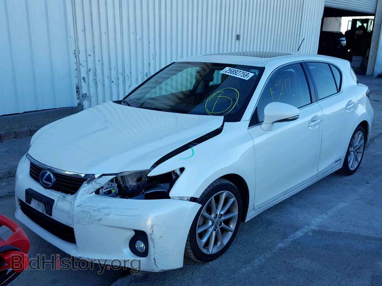 2012 LEXUS CT 200 - VIN: JTHKD5BH9C2104314 - Фото 2