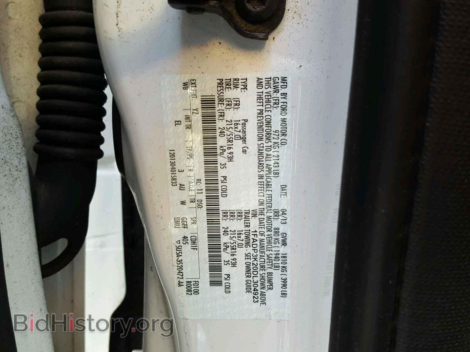 2013 FORD FOCUS - VIN: 1FADP3K20DL304923 - Фото 10