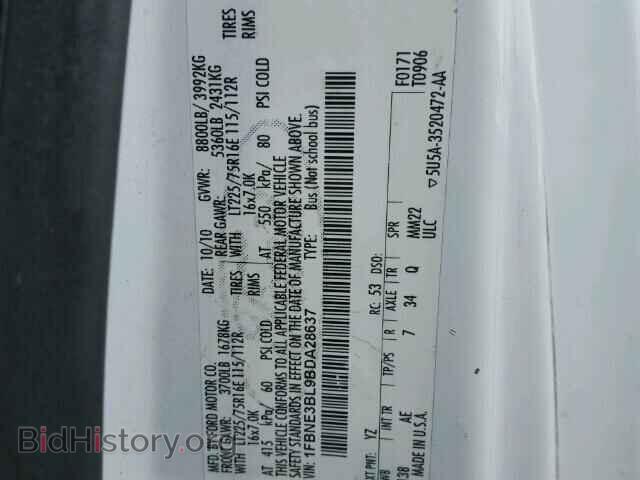 2011 FORD ECONOLINE - VIN: 1FBNE3BL9BDA28637 - Photo 10