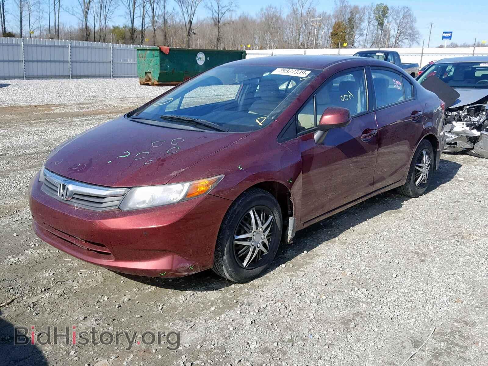 2012 HONDA CIVIC LX - VIN: 2HGFB2F54CH567932 - Фото 2