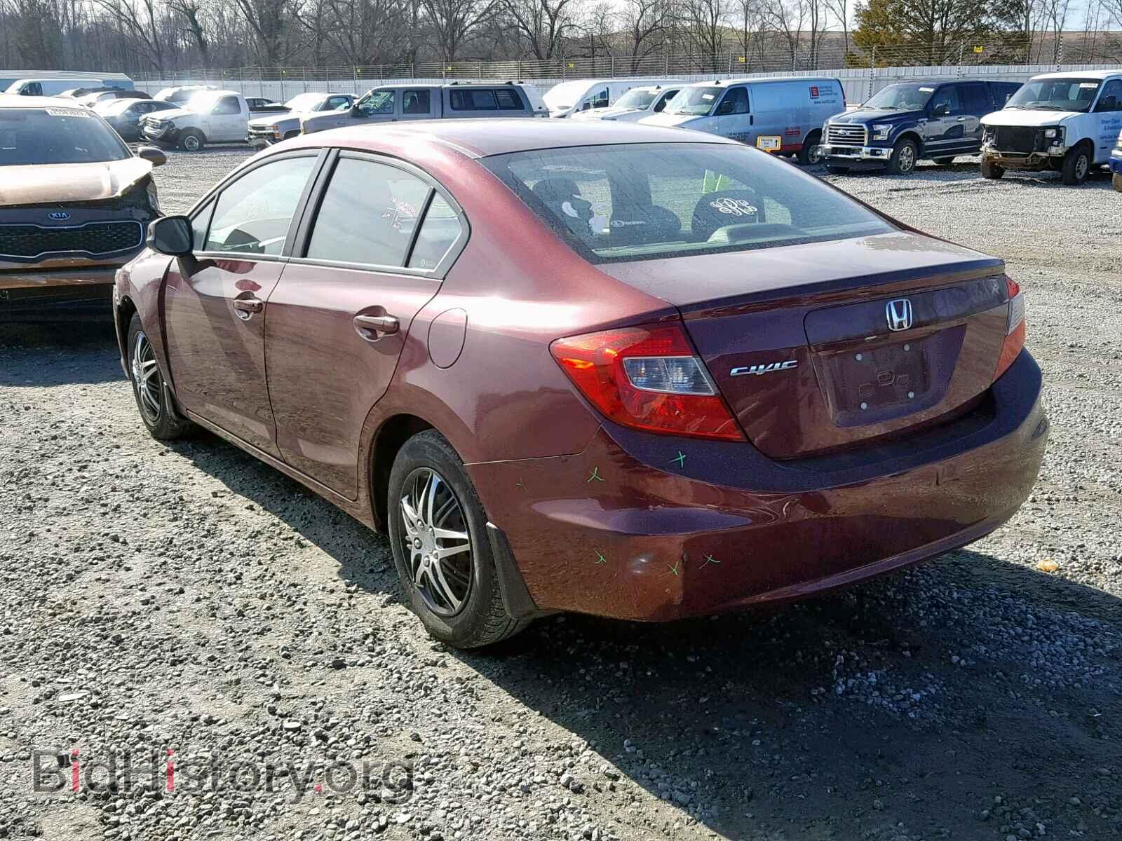 2012 HONDA CIVIC LX - VIN: 2HGFB2F54CH567932 - Фото 3