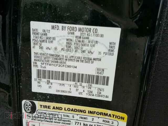 2012 FORD F150 - VIN: 1FTFW1CF2CFC95134 - Фото 10