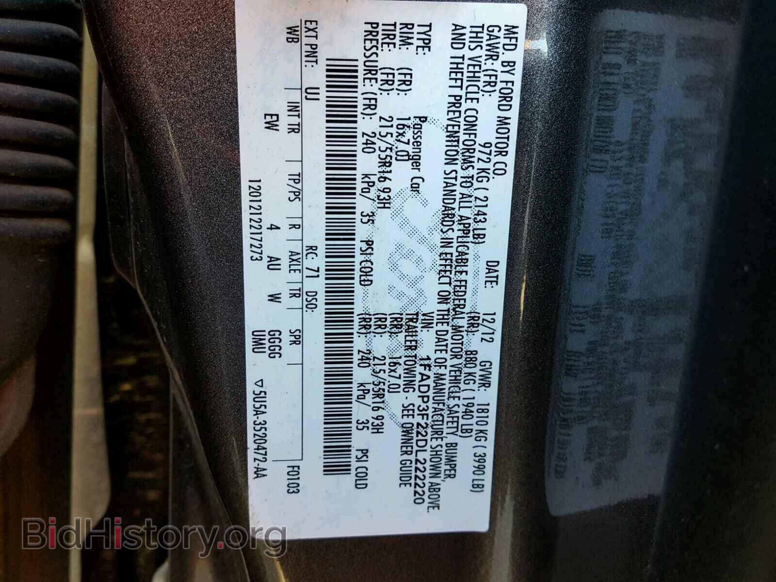 2013 FORD FOCUS - VIN: 1FADP3F22DL222220 - Photo 10