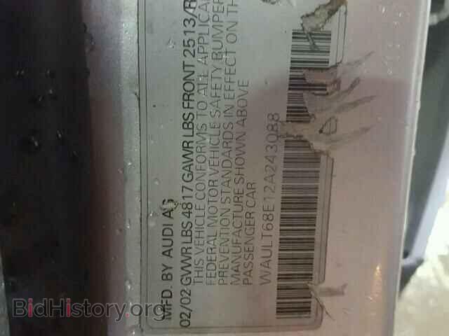 2002 AUDI A4 - VIN: WAULT68E12A243088 - Photo 10