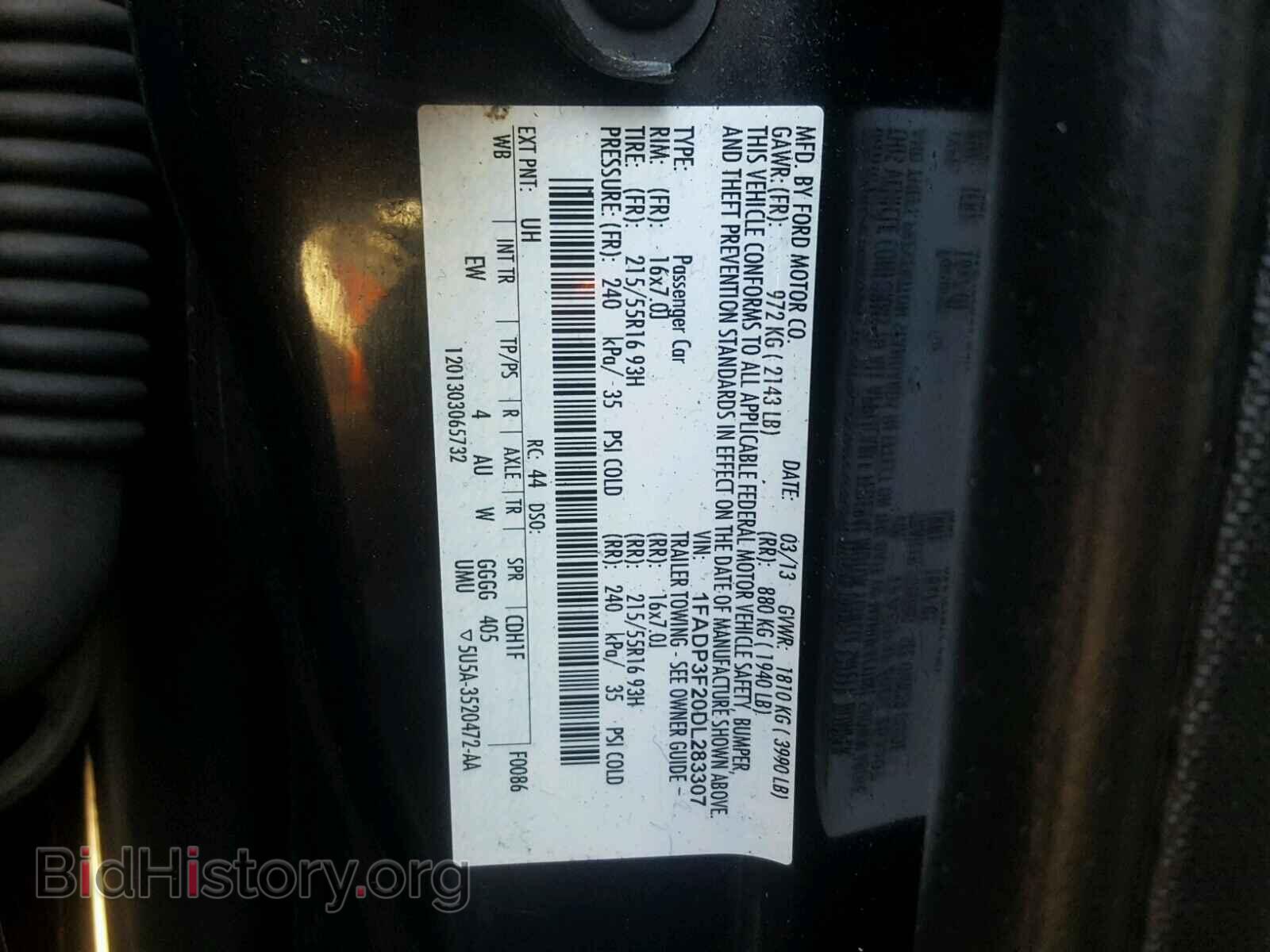 2013 FORD FOCUS - VIN: 1FADP3F20DL283307 - Photo 10