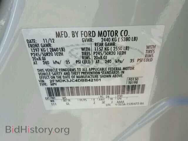2013 FORD EDGE - VIN: 2FMDK3JC4DBB42101 - Photo 10