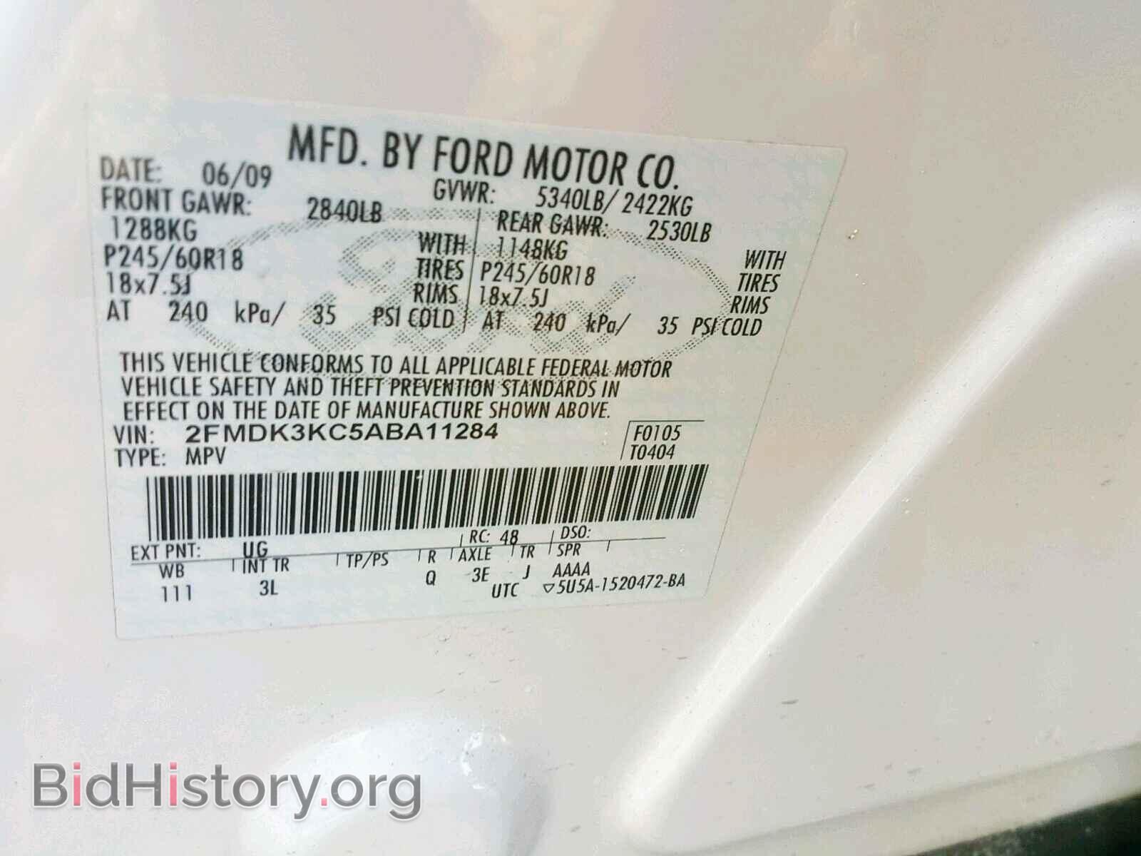 2010 FORD EDGE - VIN: 2FMDK3KC5ABA11284 - Photo 10