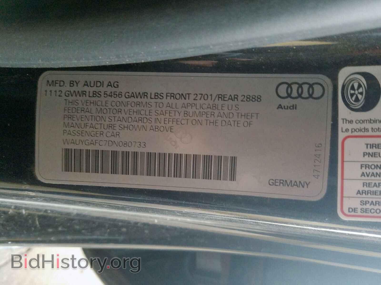 2013 AUDI A7 - VIN: WAUYGAFC7DN080733 - Photo 10