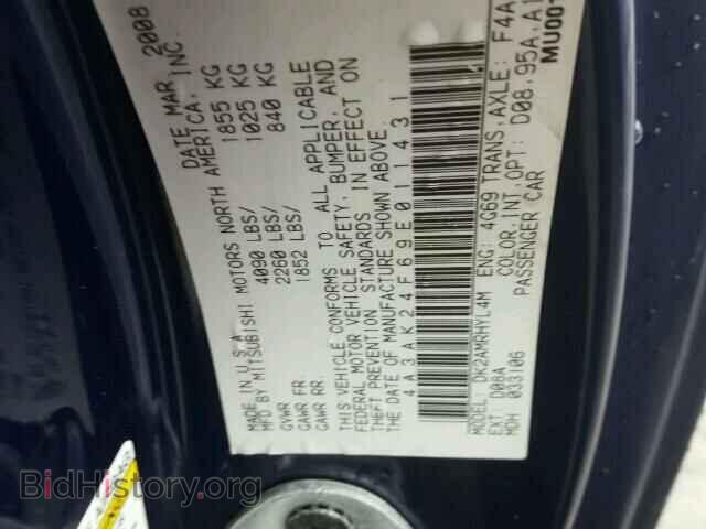 2009 MITSUBISHI ECLIPSE - VIN: 4A3AK24F69E011431 - Фото 10