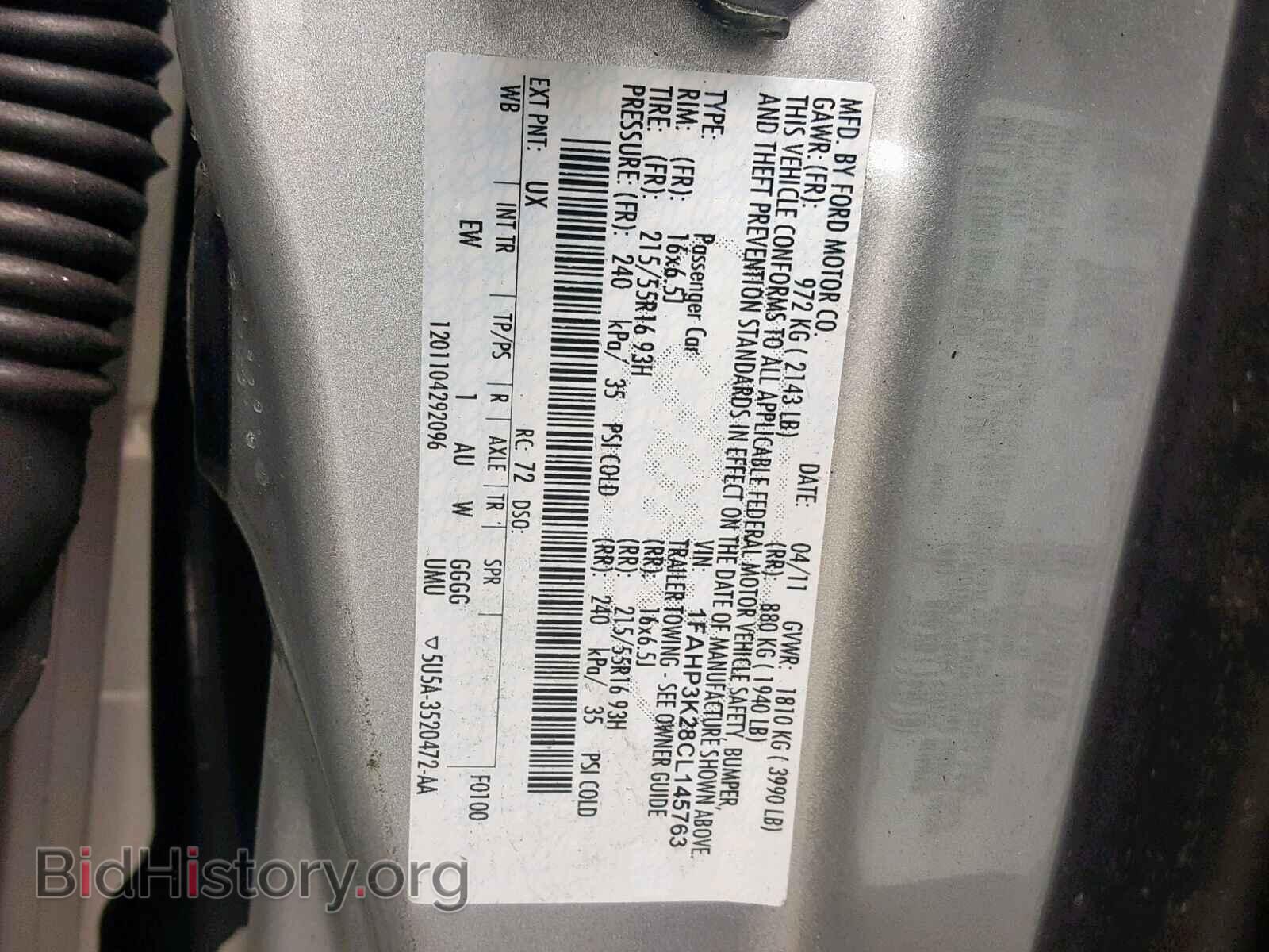 2012 FORD FOCUS SE - VIN: 1FAHP3K28CL145763 - Фото 10