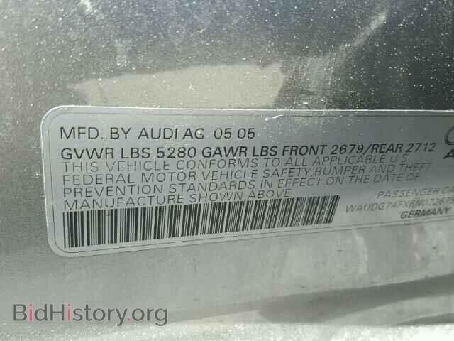2006 AUDI A6 - VIN: WAUDG74FX6N022679 - Фото 10