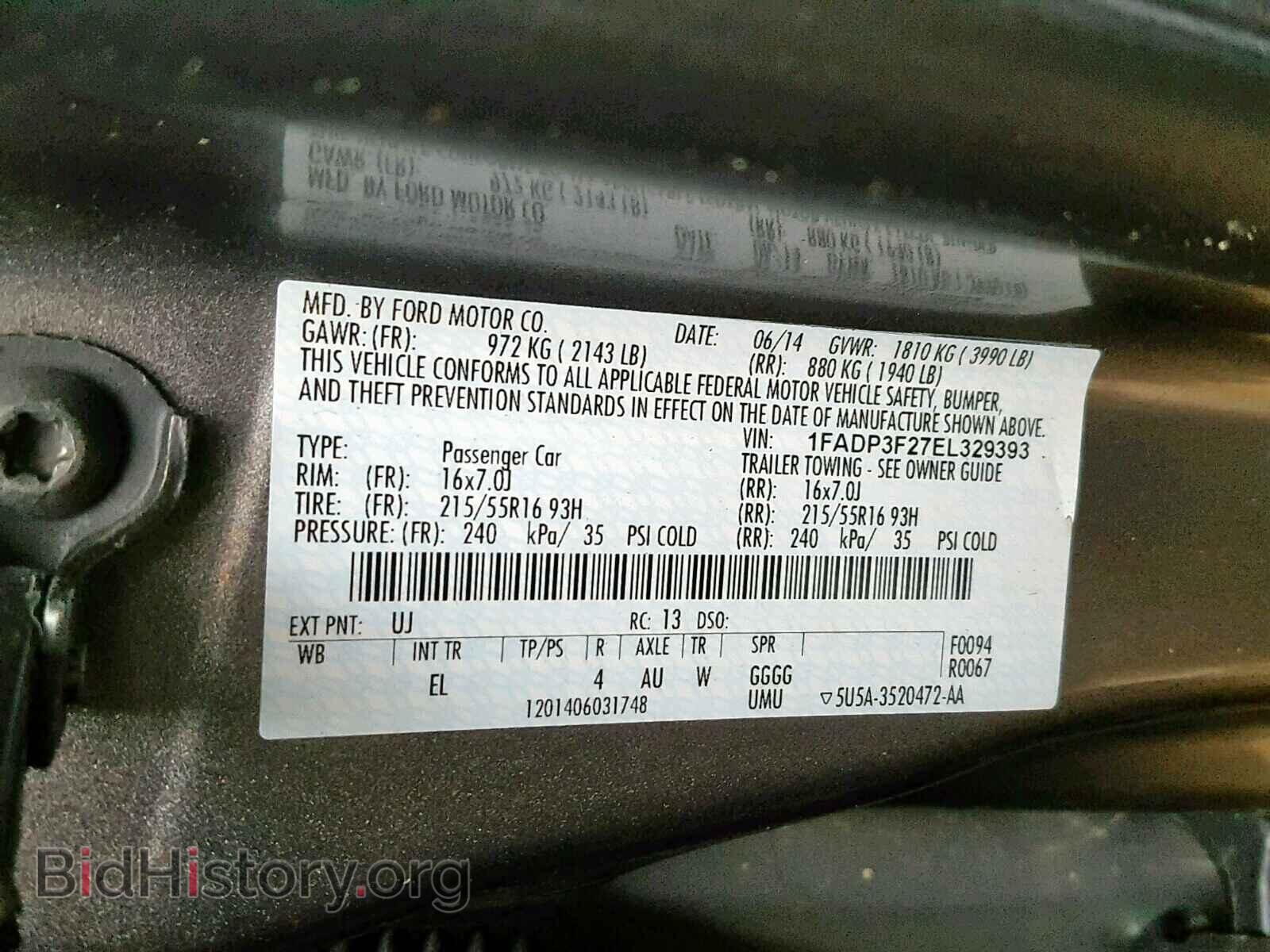 2014 FORD FOCUS SE - VIN: 1FADP3F27EL329393 - Фото 10