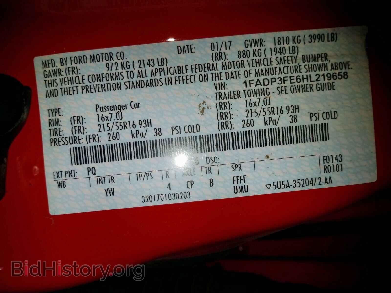 2017 FORD FOCUS - VIN: 1FADP3FE6HL219658 - Photo 10