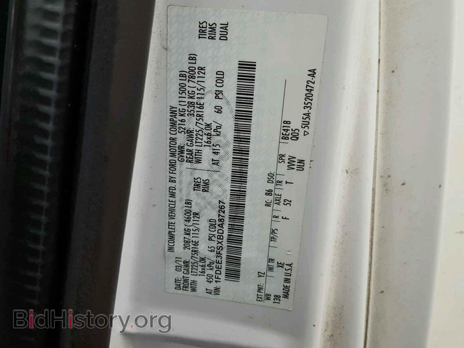 2011 FORD ECONOLINE - VIN: 1FDEE3FSXBDA87267 - Фото 10