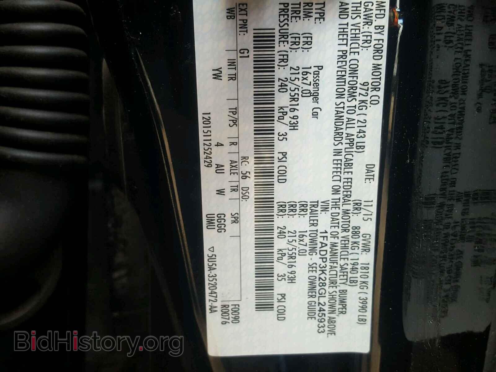 2016 FORD FOCUS - VIN: 1FADP3K28GL245933 - Photo 10