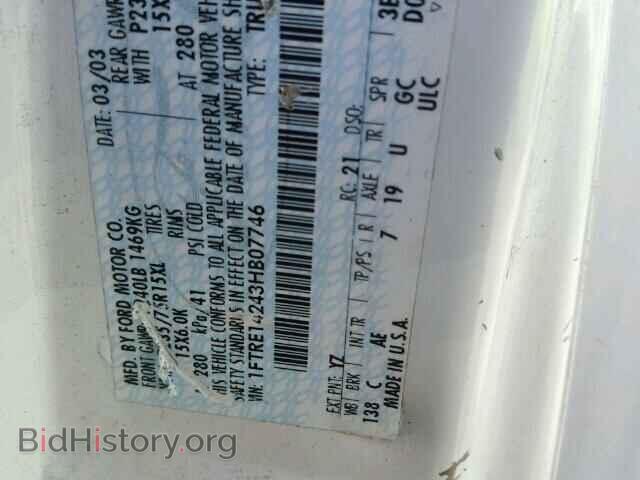 2003 FORD ECONOLINE - VIN: 1FTRE14243HB07746 - Фото 10