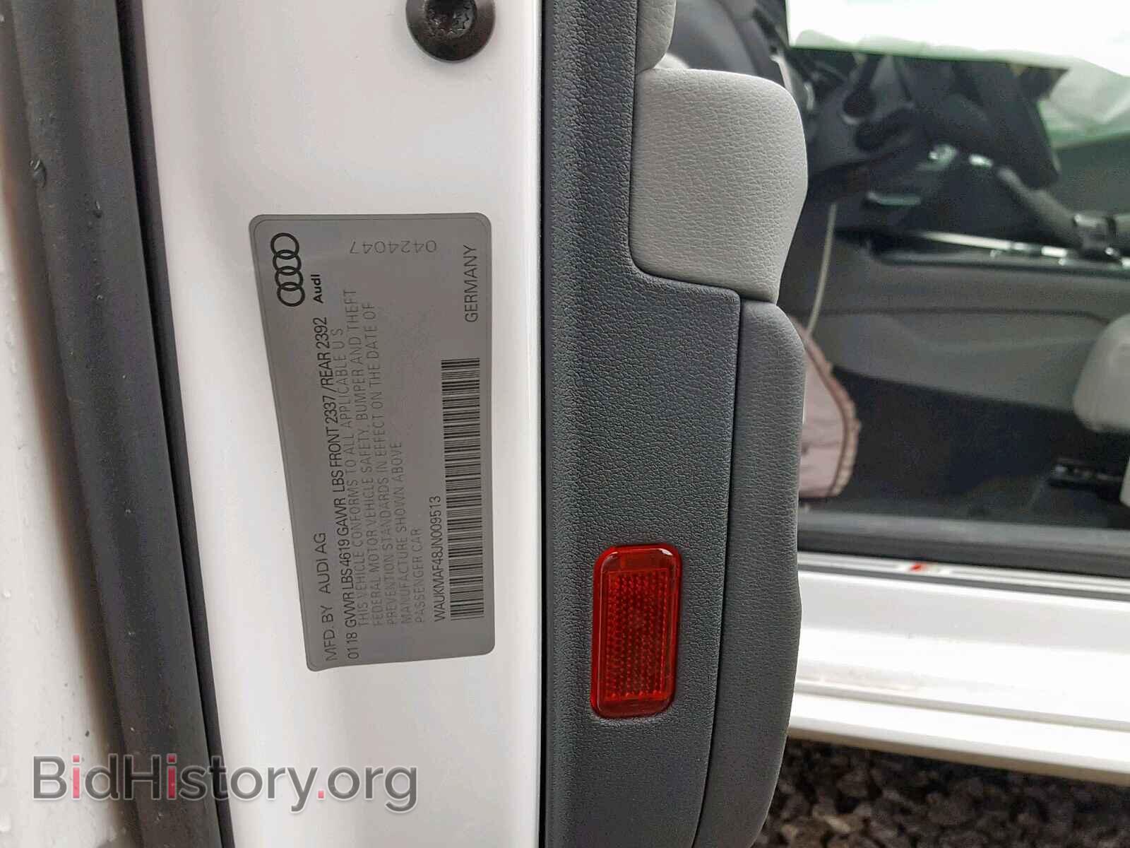 2018 AUDI A4 - VIN: WAUKMAF48JN009513 - Фото 10