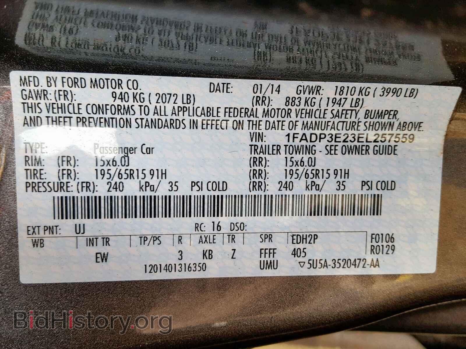 2014 FORD FOCUS - VIN: 1FADP3E23EL257559 - Photo 10