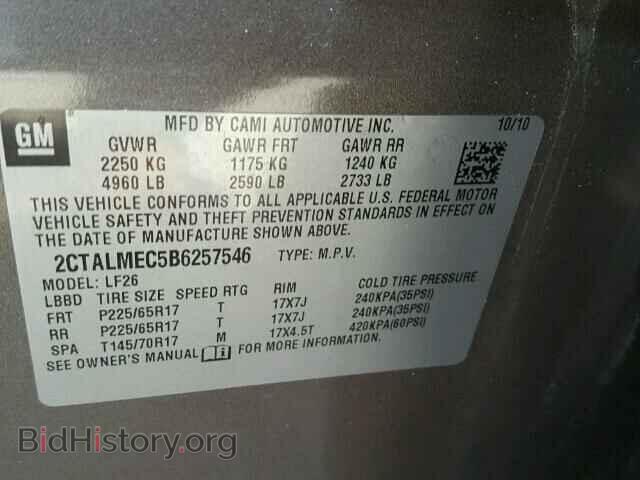 2011 GMC TERRAIN - VIN: 2CTALMEC5B6257546 - Photo 10