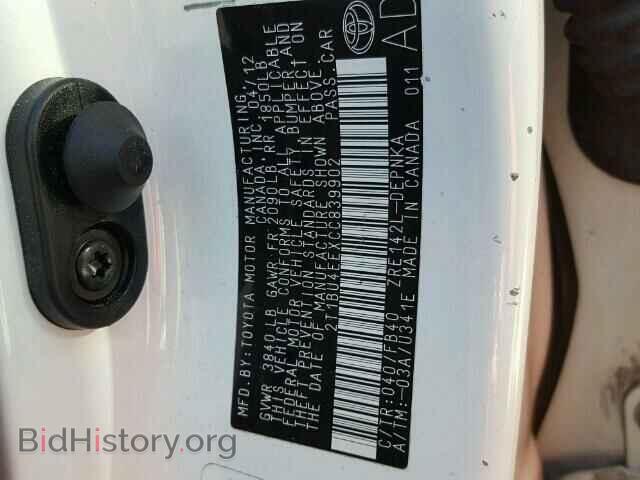 2012 TOYOTA COROLLA - VIN: 2T1BU4EEXCC839902 - Фото 10