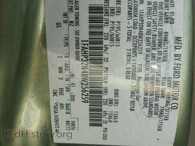 2008 FORD FOCUS - VIN: 1FAHP32N48W256259 - Фото 10