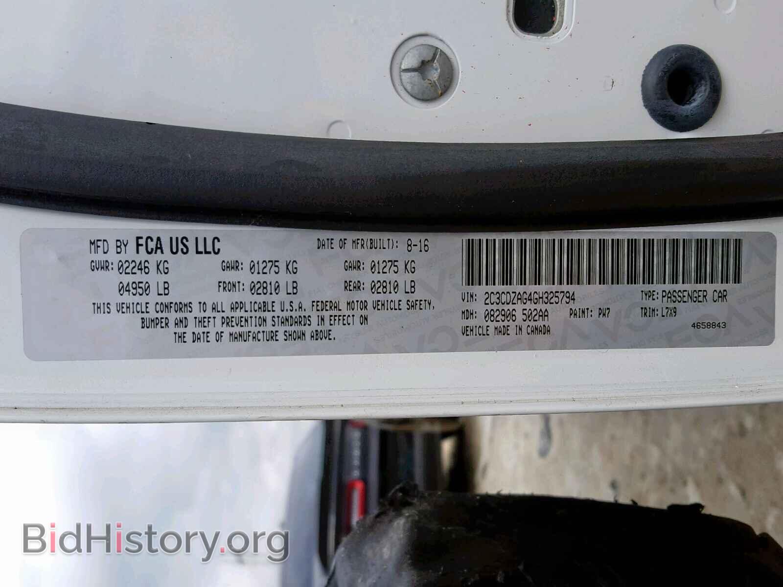 2016 DODGE CHALLENGER - VIN: 2C3CDZAG4GH325794 - Фото 10