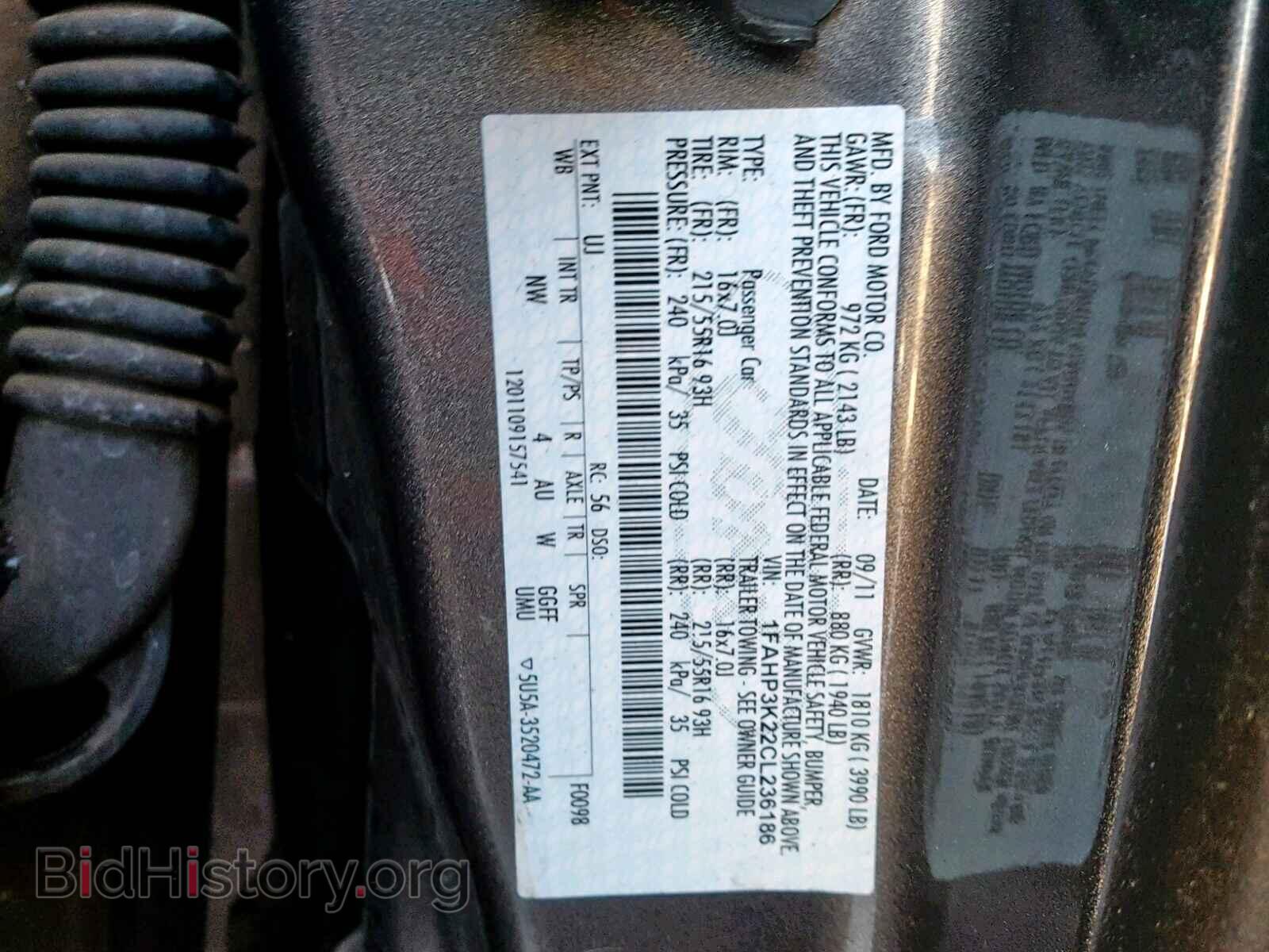 2012 FORD FOCUS SE - VIN: 1FAHP3K22CL236186 - Фото 10