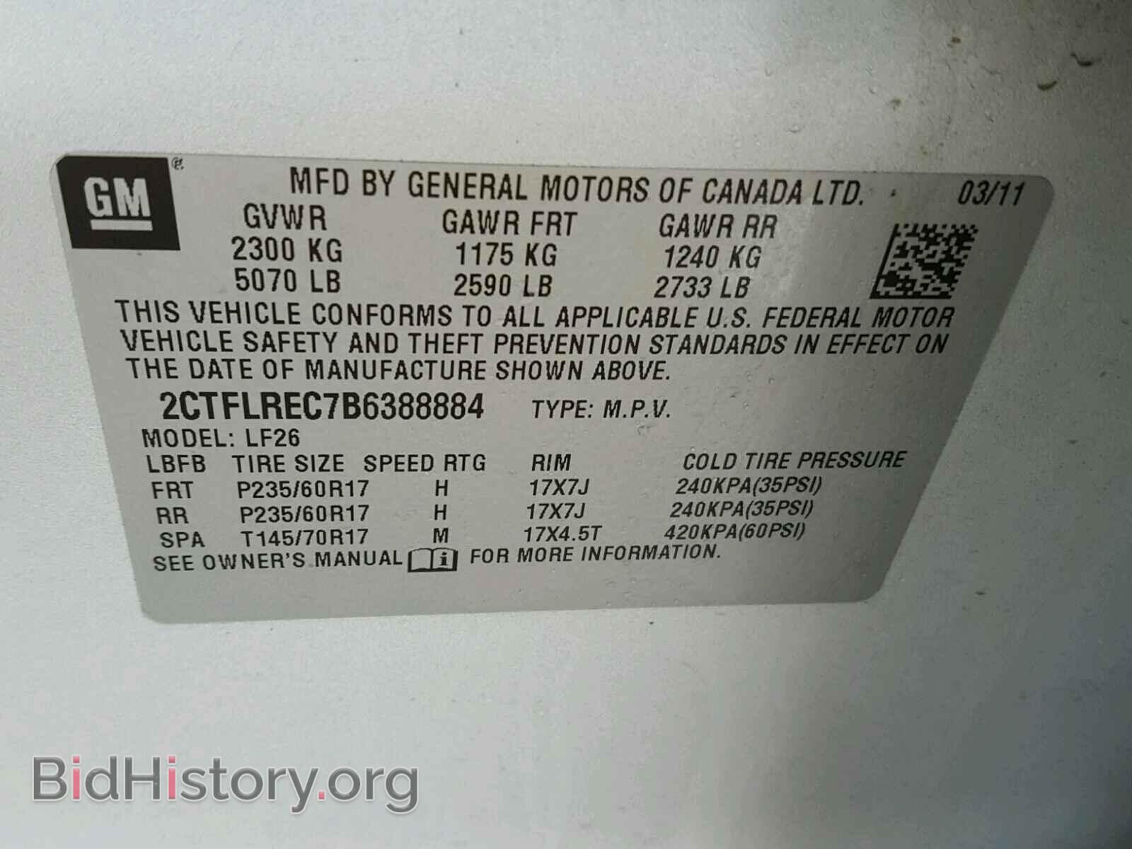2011 GMC TERRAIN - VIN: 2CTFLREC7B6388884 - Photo 10