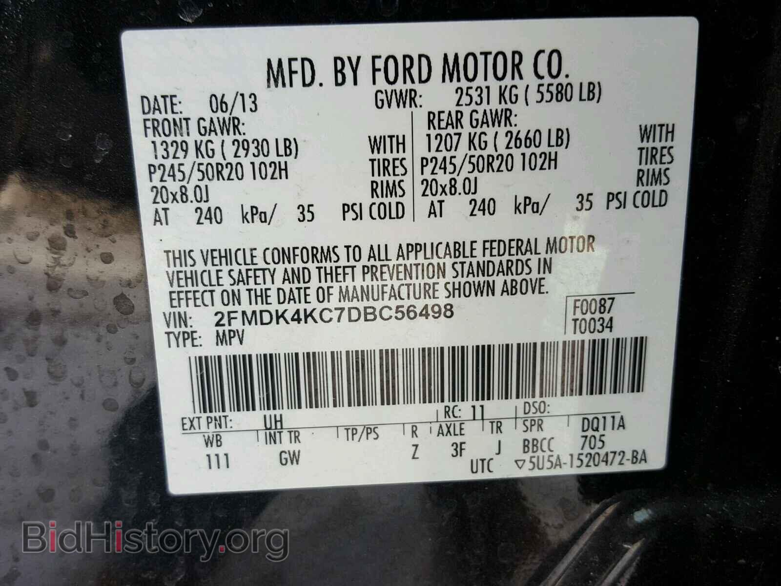 2013 FORD EDGE - VIN: 2FMDK4KC7DBC56498 - Photo 10