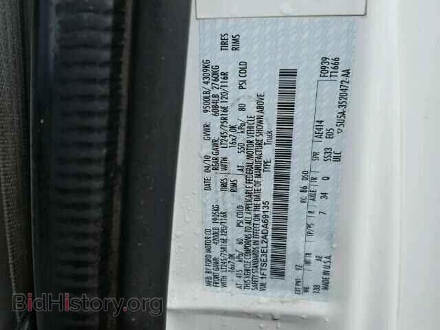 2010 FORD ECONOLINE - VIN: 1FTSE3EL2ADA69135 - Photo 10