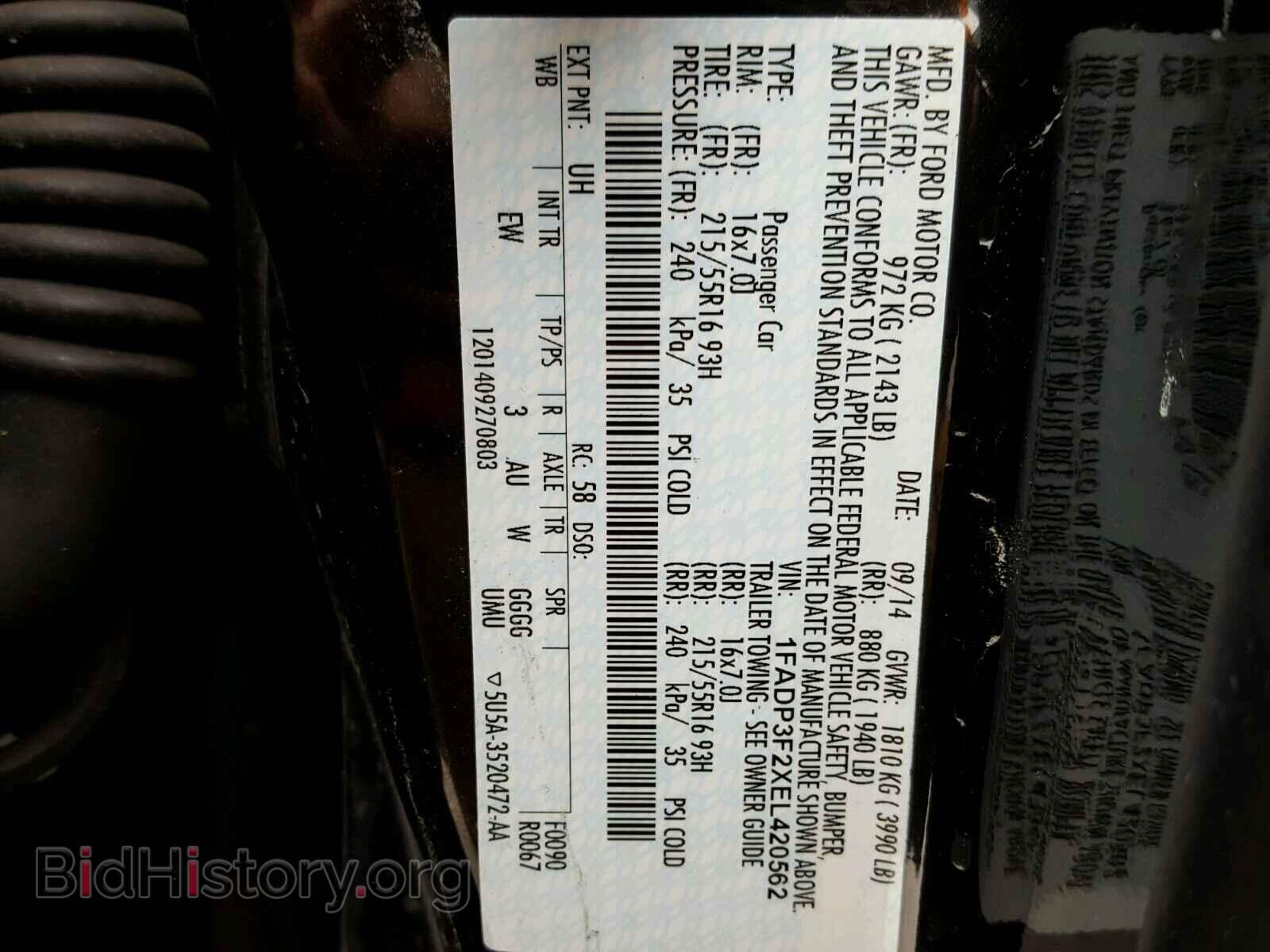 2014 FORD FOCUS - VIN: 1FADP3F2XEL420562 - Photo 10